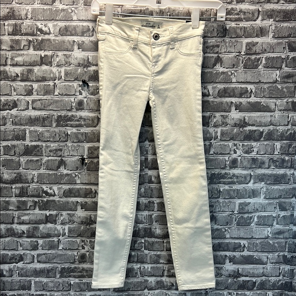 Girls Abercrombie kids White Skinny Jeans